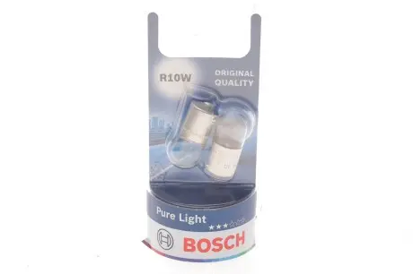 Автолампа R10W 12V 10W BA15s Pure Light (блістер/к-кт 2шт) BOSCH 1987301019