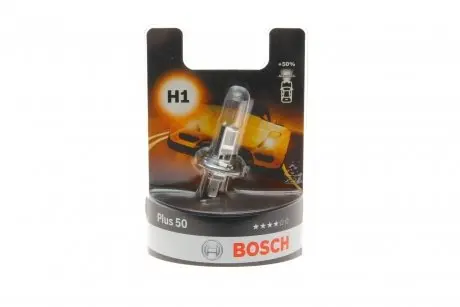 Автолампа H1 12V 55W P14.5s Plus 50 BL BOSCH 1 987 301 041
