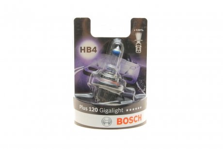 Автолампа HB4 12V 51W P22d Plus 120 Gigalight BOSCH 1 987 301 132