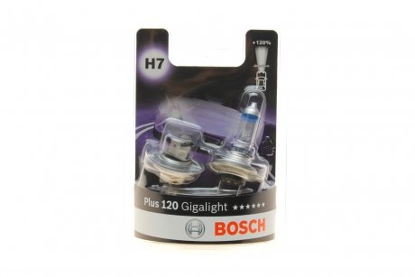 Лампа розжарювання H7 12V 55W PX26d Plus 120 Gigalight (компл. 2шт) BOSCH 1 987 301 426