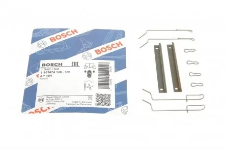Монтажный к-кт тормозных колодок BOSCH 1 987 474 135