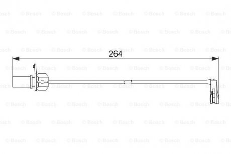 Датчик зносу гальмівних колодок (передніх) Audi A6/A7/A8 09- (L=264mm) BOSCH 1 987 474 517 (фото 1)