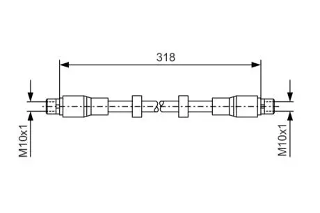Тормозной шланг AUDI A6 "F "04-11 BOSCH 1987476247