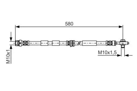 Тормозной шланг AUDI/SKODA/VW A3 quattro/Octavia 1U2 4x4/Golf IV 4Motion \'\'F BOSCH 1987476849