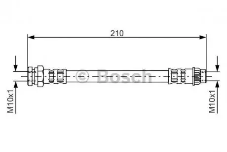 Тормозной шланг (задний) Citroen C2/C3/C4/Peugeot 1007/307/308 1.1-2.0D 00- (L=190mm) BOSCH 1 987 476 913