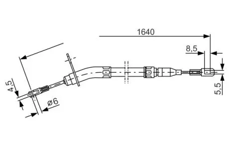 Трос ручного гальма BOSCH 1987477011