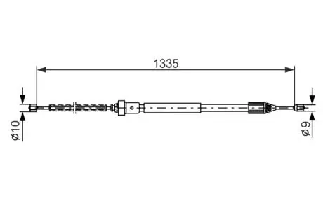 Трос ручного тормоза BOSCH 1 987 477 783