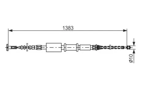 Трос ручного гальма BOSCH 1987477826