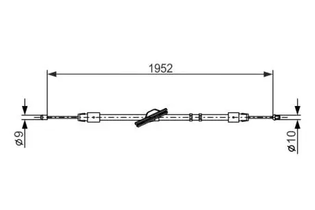 Трос ручного гальма BOSCH 1 987 477 851