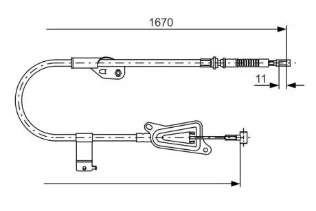 Трос ручного тормоза BOSCH 1987477943