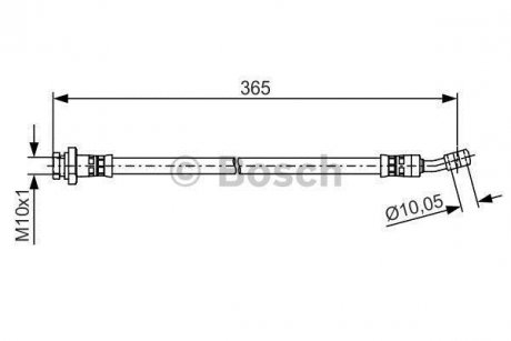 Тормозной шланг (задний) Hyundai Tucson 04- (L=351mm) (L) BOSCH 1 987 481 499