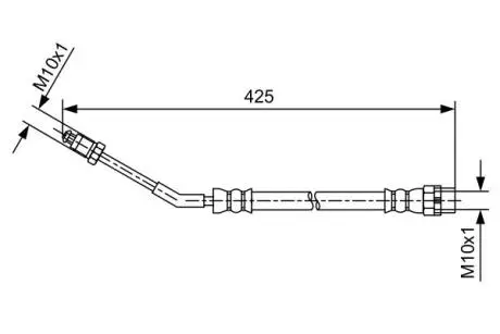 Гальмівний шланг гнучкий задн Лів (довжина 275мм, M10x1/M10x1) BMW Z4 (E85), Z4 (E86) 2.0-3.2 12.02-02.09 BOSCH 1987481579