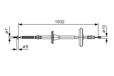 Трос ручного тормоза BOSCH 1987482021