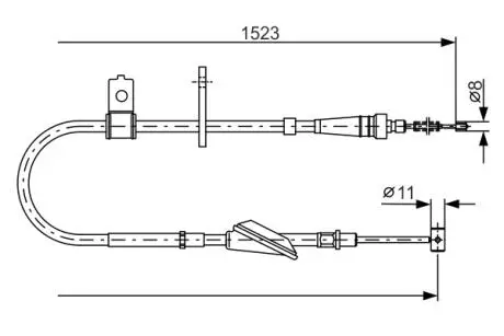 Трос ручного гальма BOSCH 1987482092