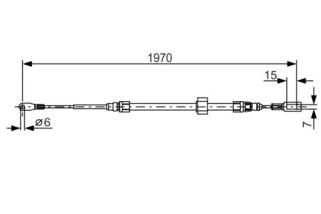 Трос ручного тормоза BOSCH 1987482131