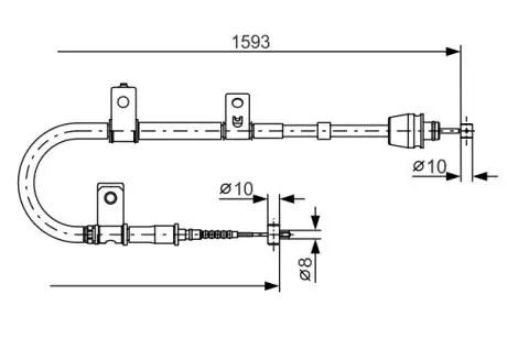 Трос ручного тормоза BOSCH 1987482166