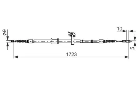 Трос тормозной AUDI 80''R''1.6-2.8''90-95 BOSCH 1987482269
