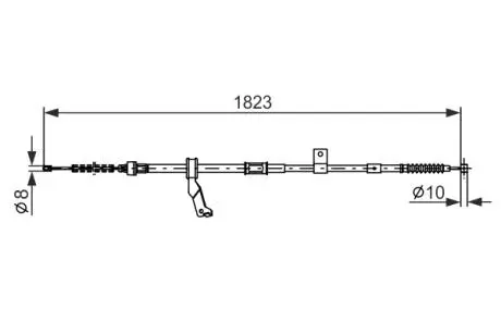Тормозной трос 1823mm TOYOTA Avensis T25 \'\'RR BOSCH 1987482297