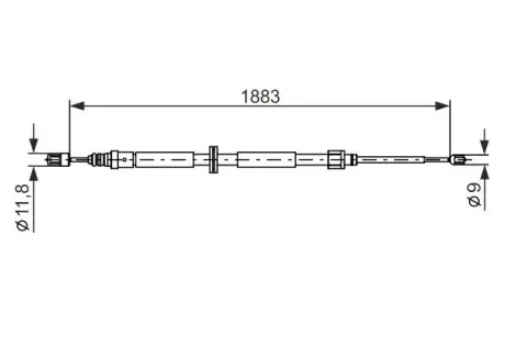 Трос ручного тормоза BOSCH 1 987 482 302