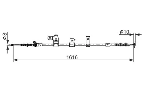 Трос ручного гальма BOSCH 1987482307