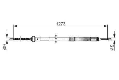 Трос ручного гальма BOSCH 1987482308