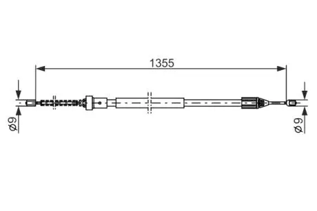 Трос ручного гальма BOSCH 1987482309