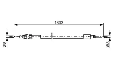 Трос ручного тормоза BOSCH 1 987 482 317