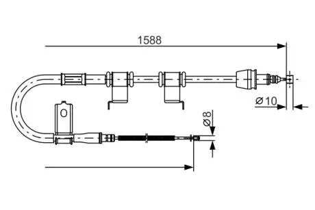 Трос зупиночних гальм BOSCH 1987482359