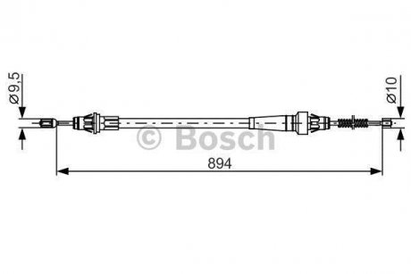 Трос ручного тормоза BOSCH 1987482365 (фото 1)