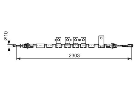 Трос гальмiвний правий BOSCH 1987482403
