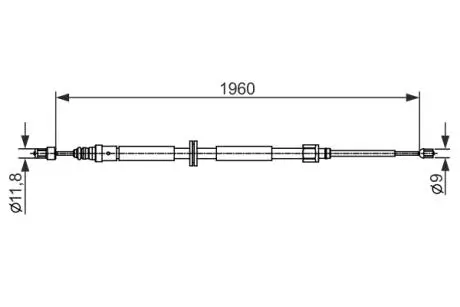 Трос ручного тормоза BOSCH 1987482432