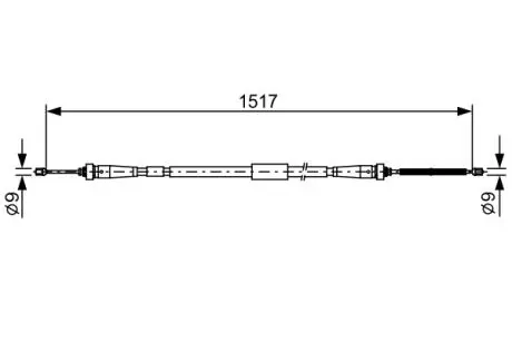 Трос стоянкових гальм BOSCH 1987482639