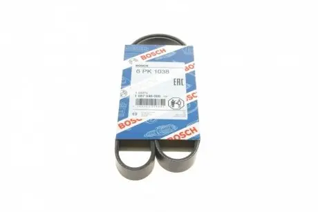 Ремень генератора VW Caddy 1.9D/SDI -03 (6PK1038) BOSCH 1 987 946 000