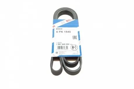Ремінь генератора поліклиновий VW Golf/BMW/Ford/Opel (6PK1540) BOSCH 1 987 946 099
