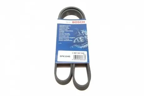 Ремінь генератора VW Golf III/Passat/T4 1.9D/TD 90-04/Opel Corsa F 1.2 19-/Fiat Scudo 1.9D 98-06 BOSCH 1 987 947 940