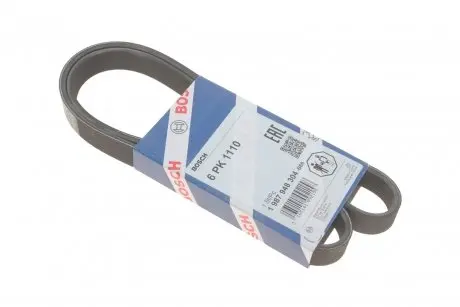 Ремень генератора Fiat Scudo/Citroen Berlingo 1.9D/TD 96- (PS,-AC) (6PK1110) BOSCH 1 987 948 304