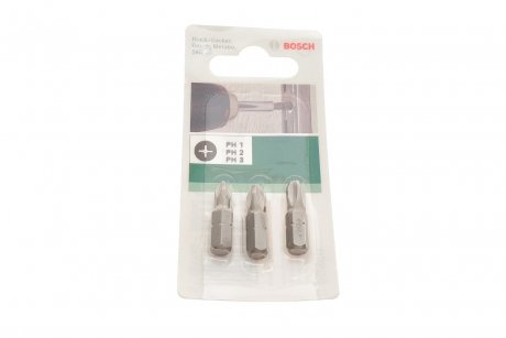 Набір бит Standard PH1//PH2/PH3 25mm (3 шт.) BOSCH 2 609 255 964