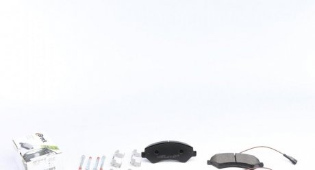 Колодки тормозные (передние) Citroen Jumper/Fiat Ducato/Peugeot Boxer 2.0-3.0HDi 06-R16(с датчиком) BRECK 24467 00 703 20 (фото 1)