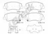 Комплект гальмівних колодок передн, HYUNDAI ACCENT IV, BAYON, I20 ACTIVE, I20 II, I20 III, SOLARIS, KIA CARENS IV, RIO III, RIO IV, STONIC 1.0-2.0 11.10- BRECK 253480070100 (фото 1)