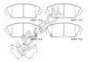 Комплект гальмівних колодок передн, MAZDA 3, 3/HATCHBACK, CX-3, CX-30 1.5-2.2D 07.13- BRECK 258750070100 (фото 2)