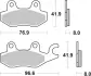 Гальмівні колодки скутери агломерат SUZUKI AN 400 2008-2012 BREMBO 07071XS (фото 1)