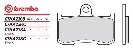 Тормозные колодки BREMBO 07KA2305