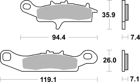 Тормозная колодка (диск) BREMBO 07KA24SX