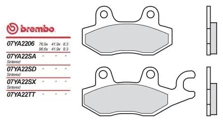 Тормозные колодки BREMBO 07YA22SD