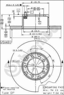 Тормозной диск BREMBO 08395920