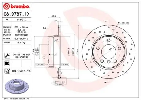 Тормозные диски BREMBO 0897871X