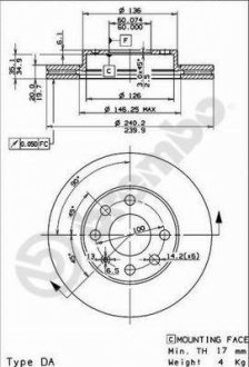 Гальмівні диски BREMBO 09863575 (фото 1)