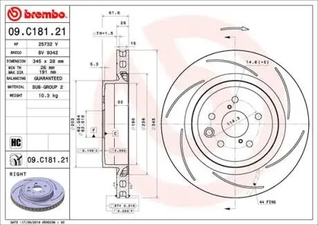 Автозапчасть BREMBO 09C18121