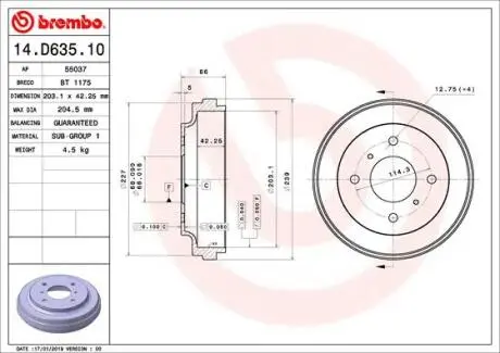Автозапчасть BREMBO 14D63510