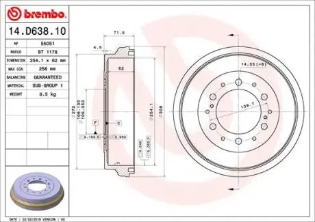 Автозапчасть BREMBO 14D63810